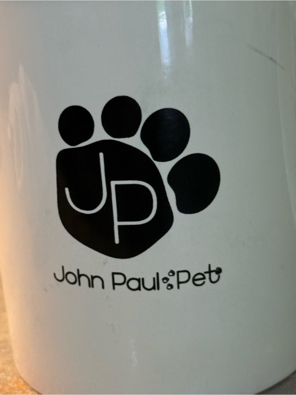 White Ceramic Mug with Black Paw Logo